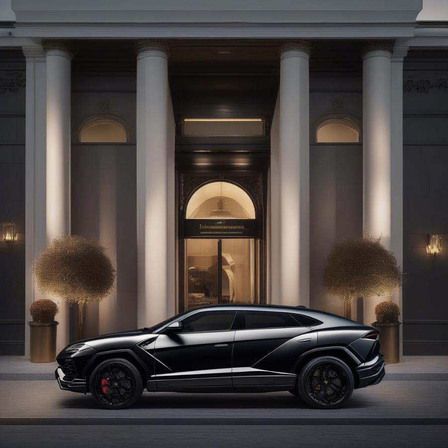 Urus Parked in Front of a Luxury Hotel