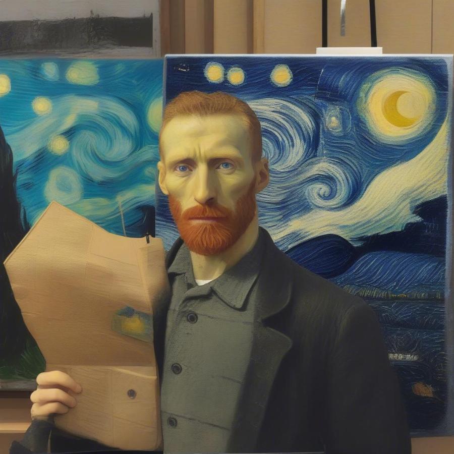 Van Gogh: Self-Portrait and Starry Night