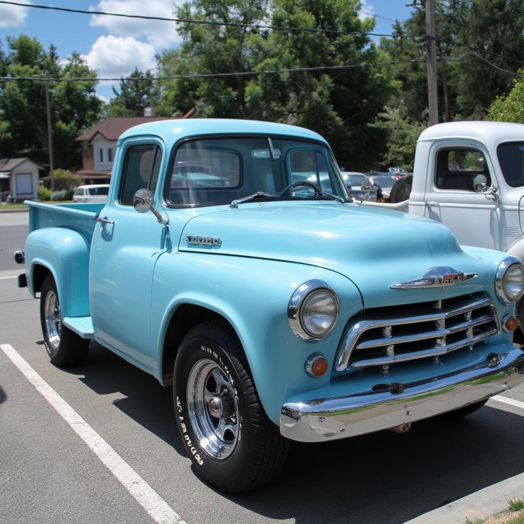 Vintage Dodge Truck Parked on Sunny Day