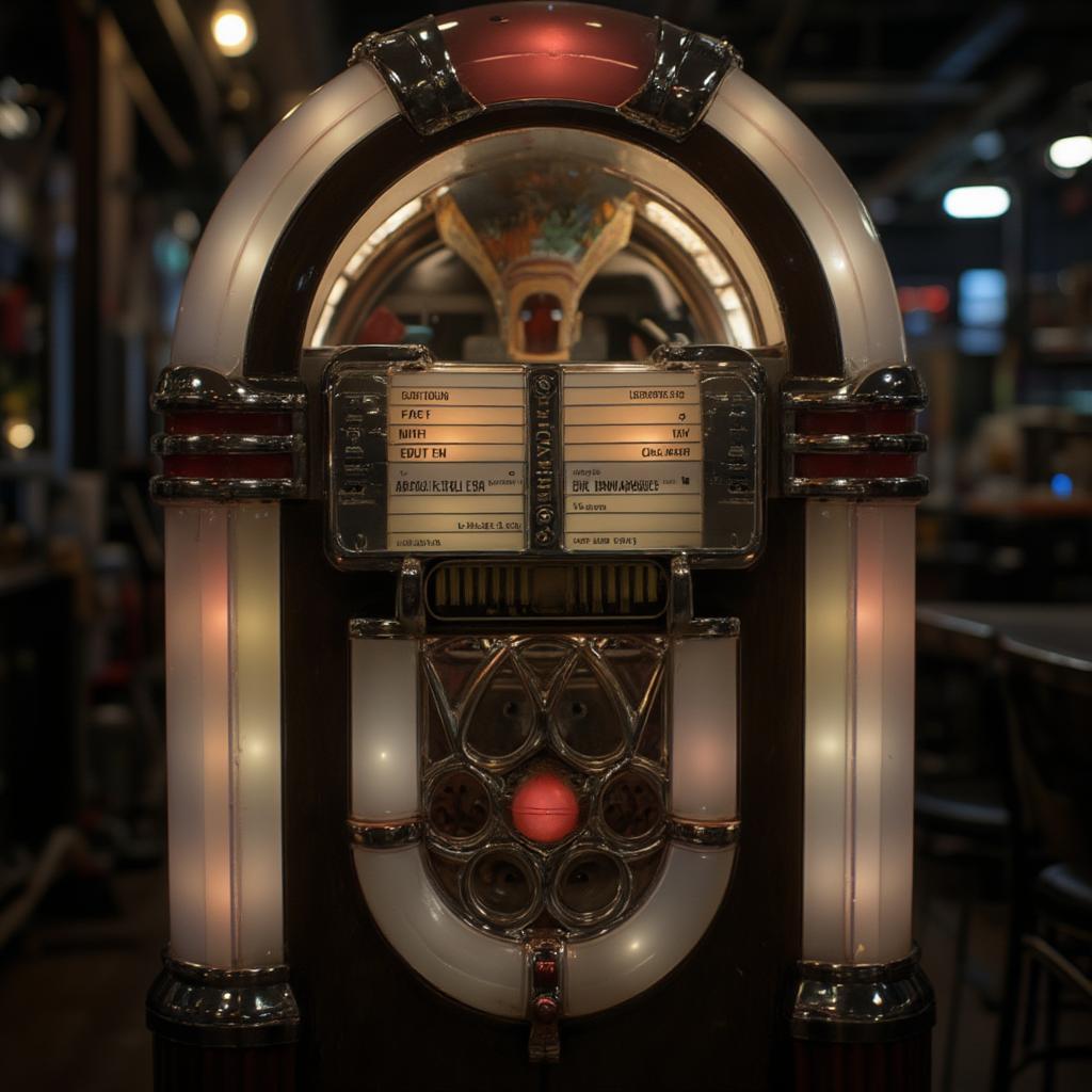 Vintage Jukebox Playing Oldies