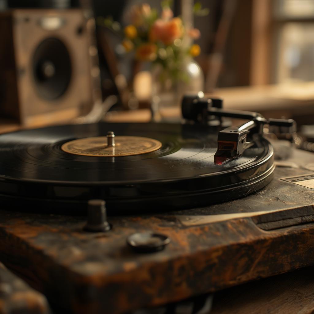 vintage-record-player-playing-record