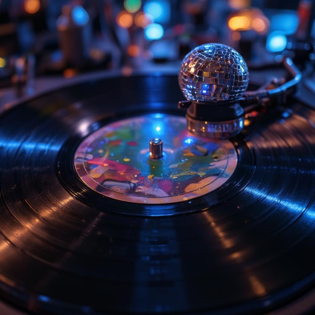 Vinyl Record of a Disco Music Remix 2022