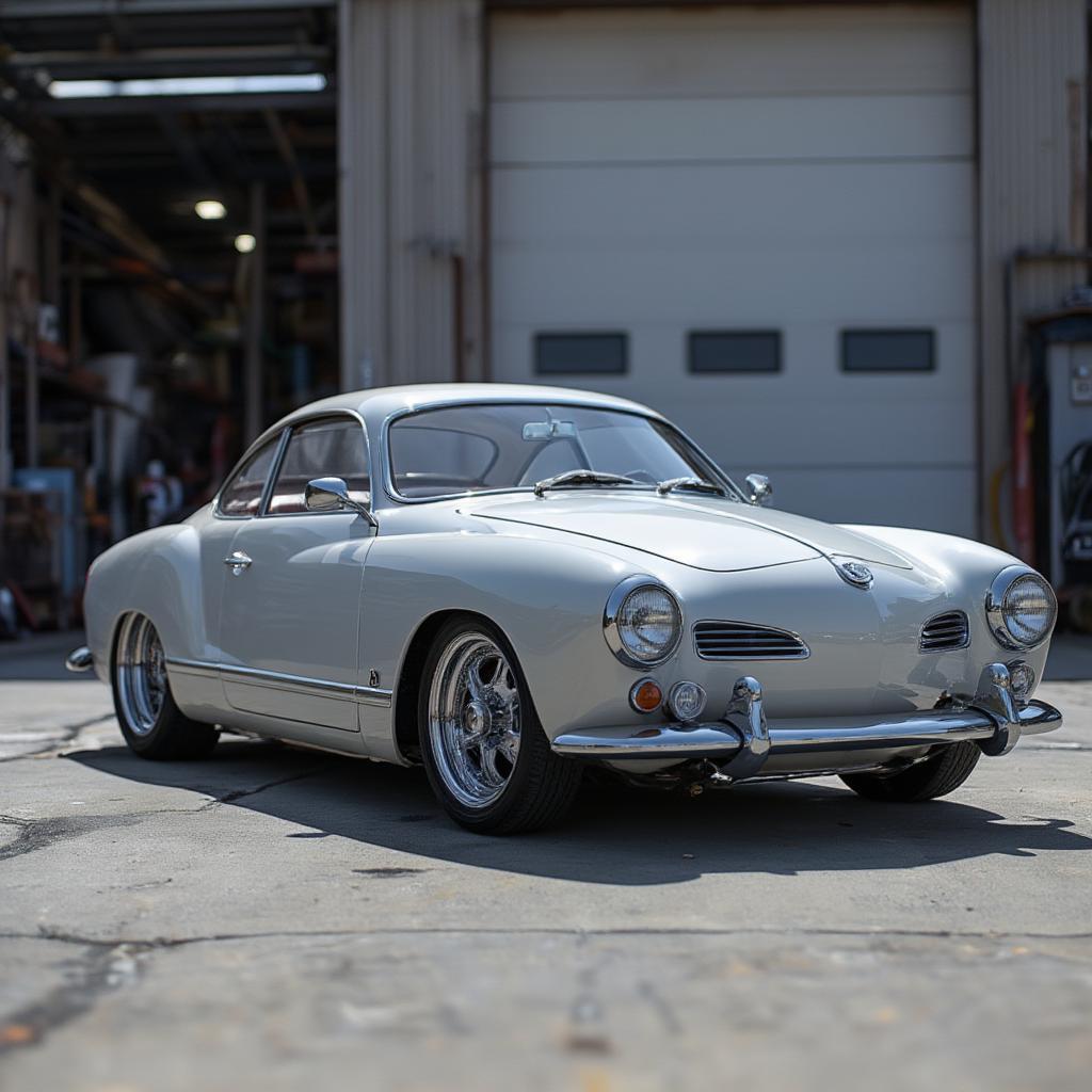 classic vw karmann ghia side profile view