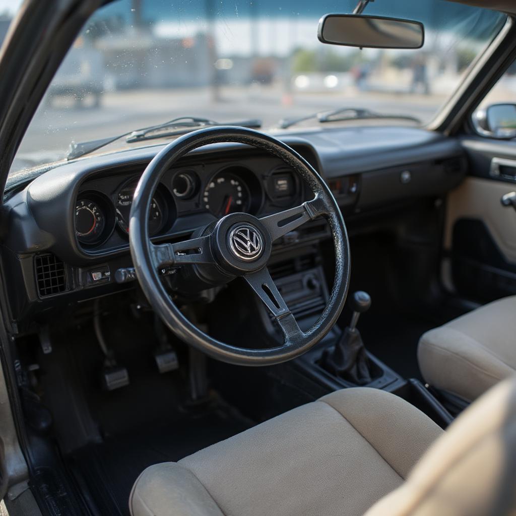 Interior view of VW Rabbit MK1