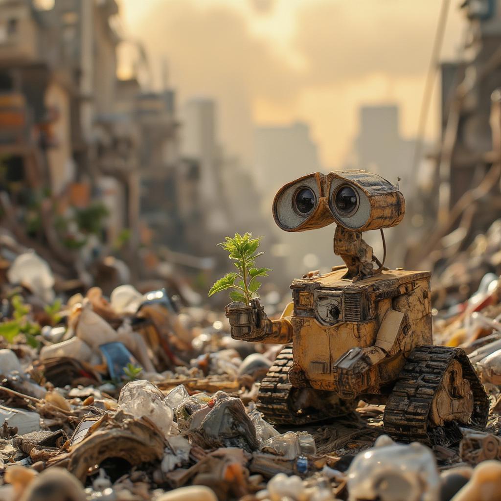 Wall-E on a Post-Apocalyptic Earth