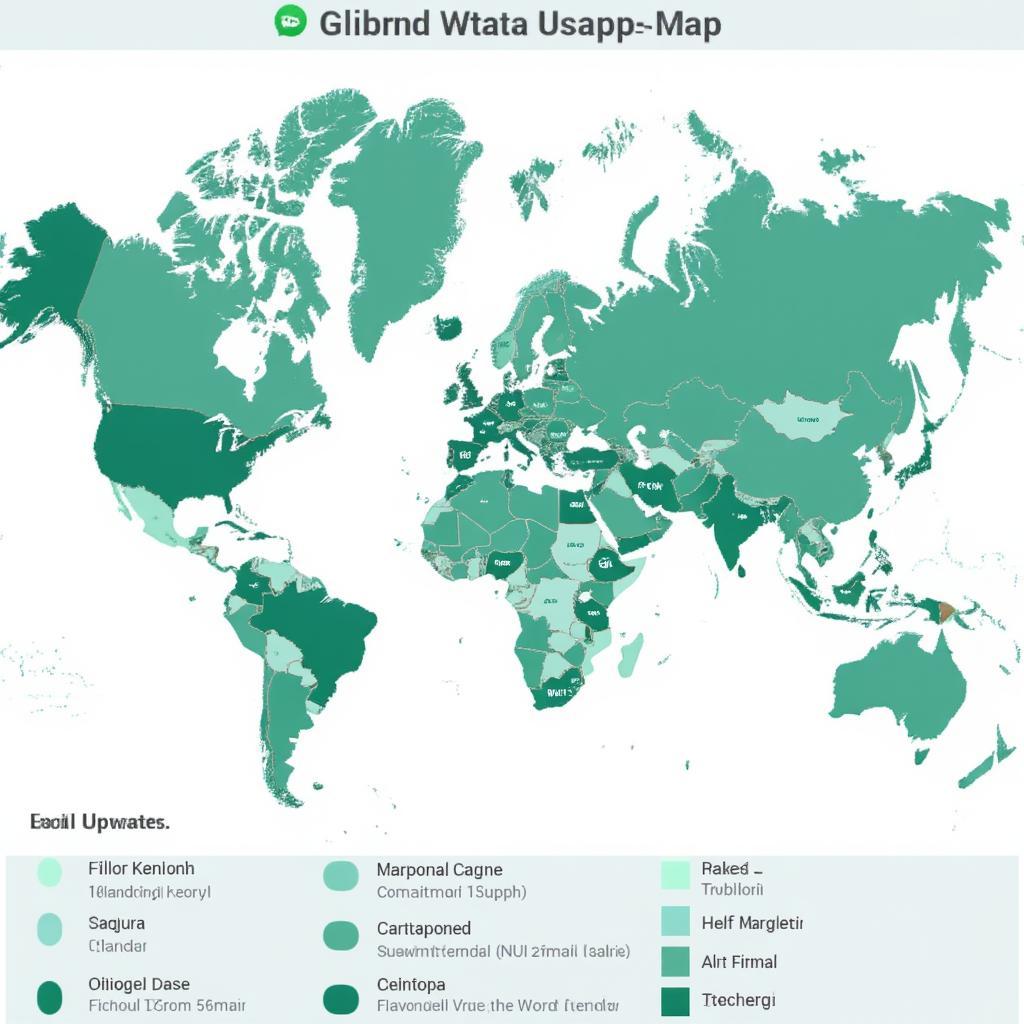 Global Whatsapp Usage Map