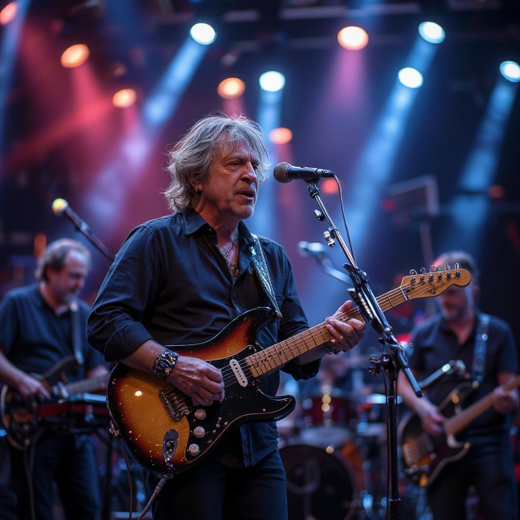 Willie Nile performing live on stage with his band