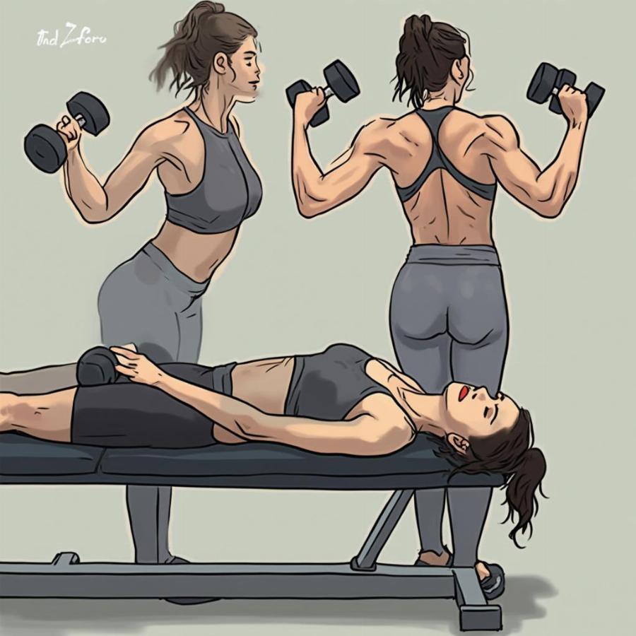 Woman Doing Dumbbell Flyes for Chest Toning