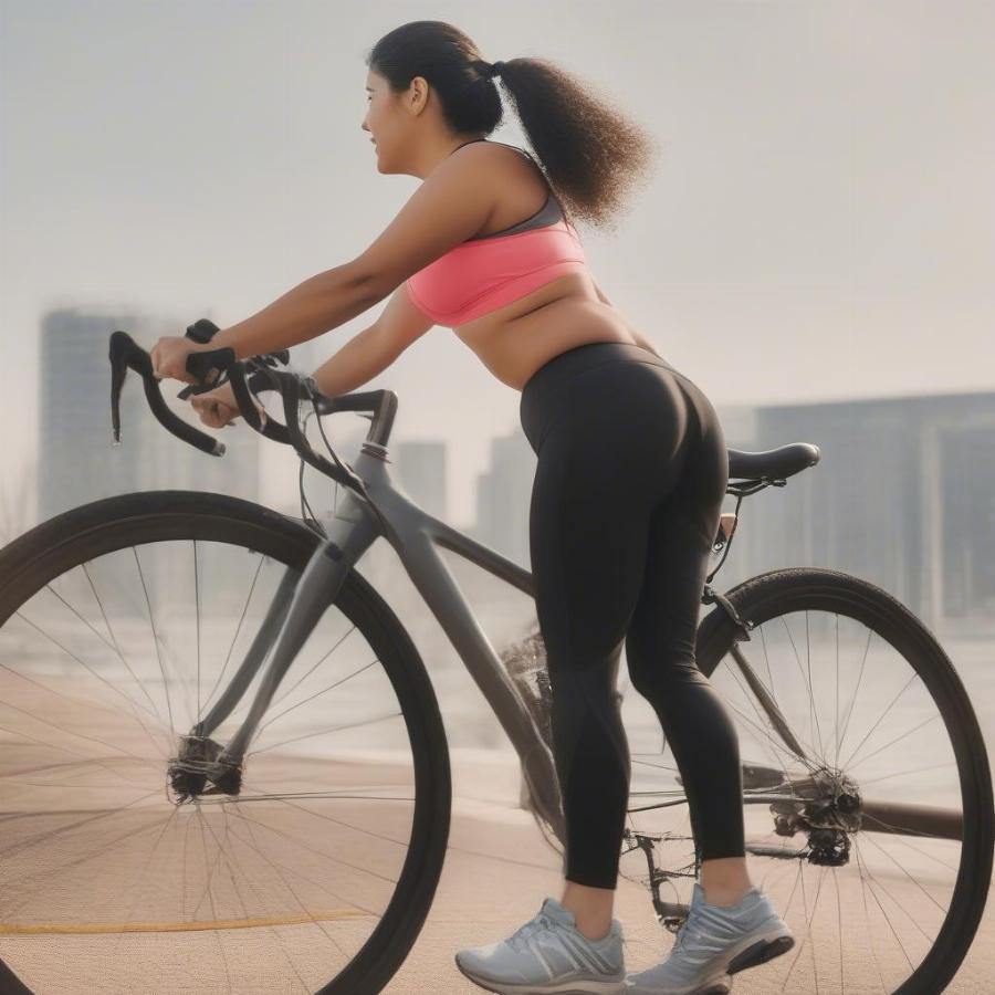 Woman Exercising Outdoors for Weight Loss