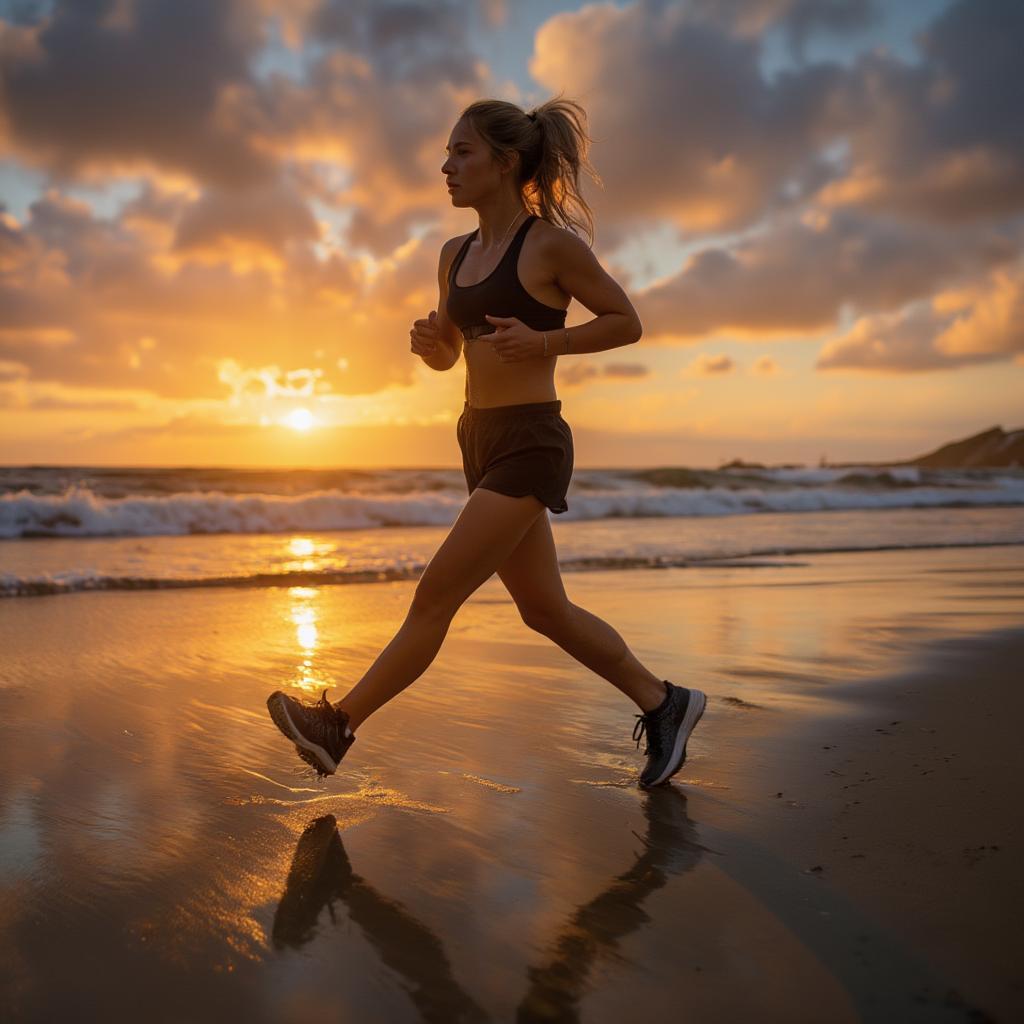 woman-running-beach-sunrise-active-lifestyle