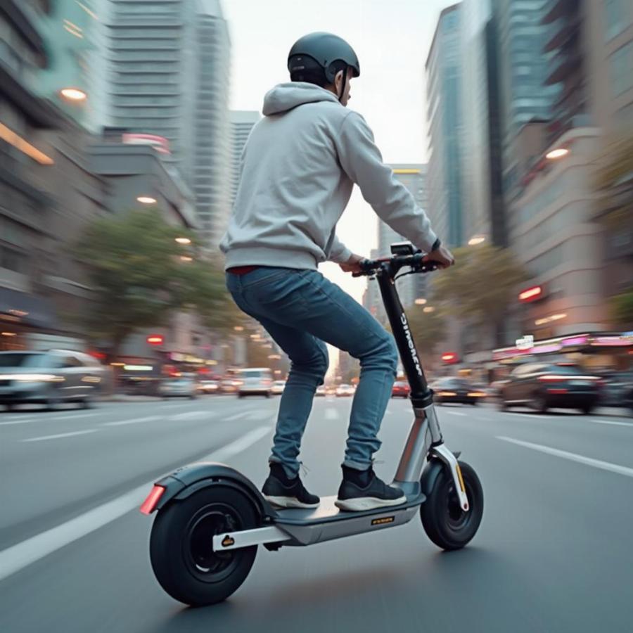 Xiaomi Electric Scooter Navigating Urban Commute