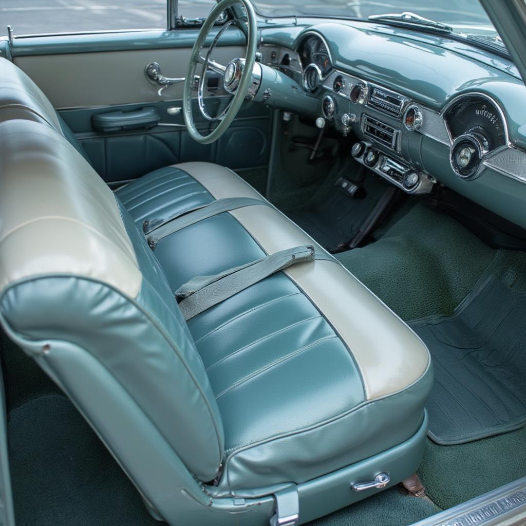 1954 chevy bel air interior detailed shot