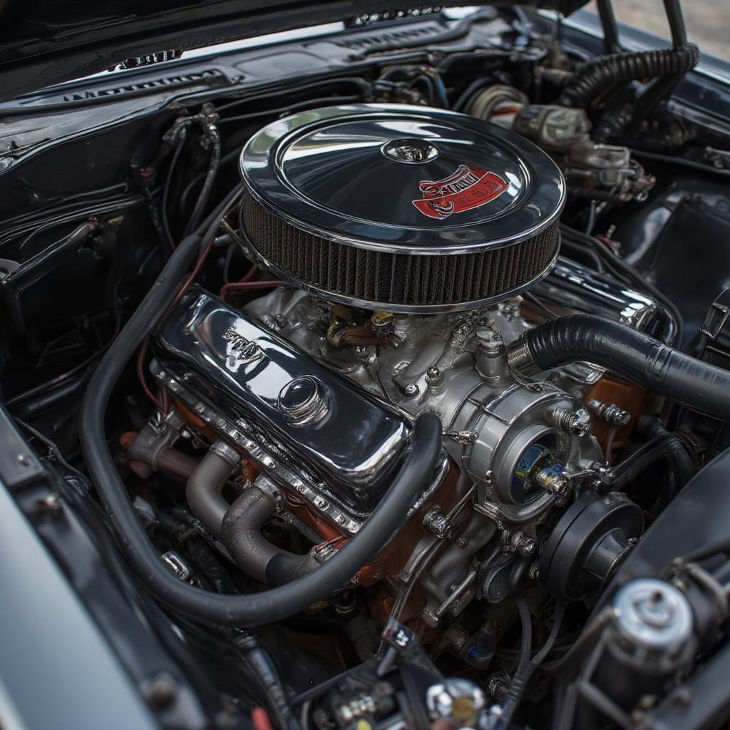 1967 Plymouth GTX engine bay detail powerful v8