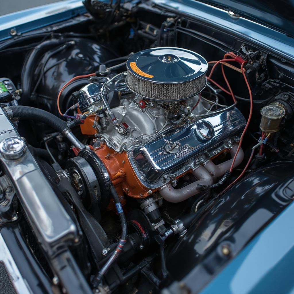 1967 XR GT Falcon engine close-up view