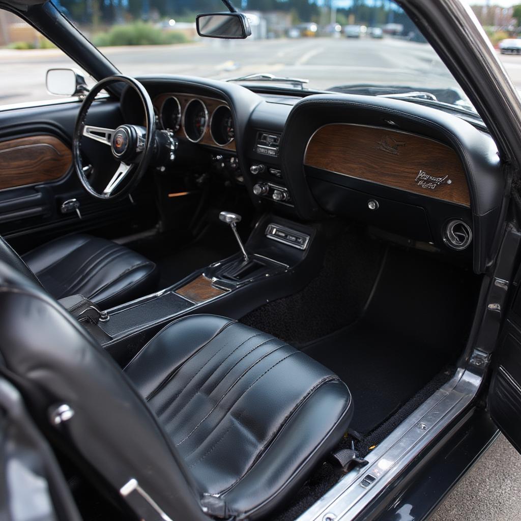 A Luxurious Interior Shot of the 1969 Ford Mustang Shelby Cobra