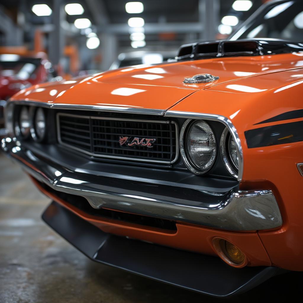 1970 Dodge Challenger Front View Classic Muscle Car