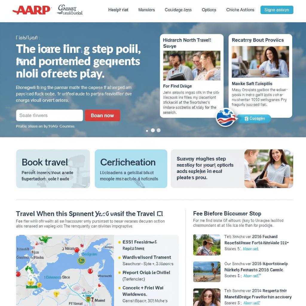 AARP Website Travel Section