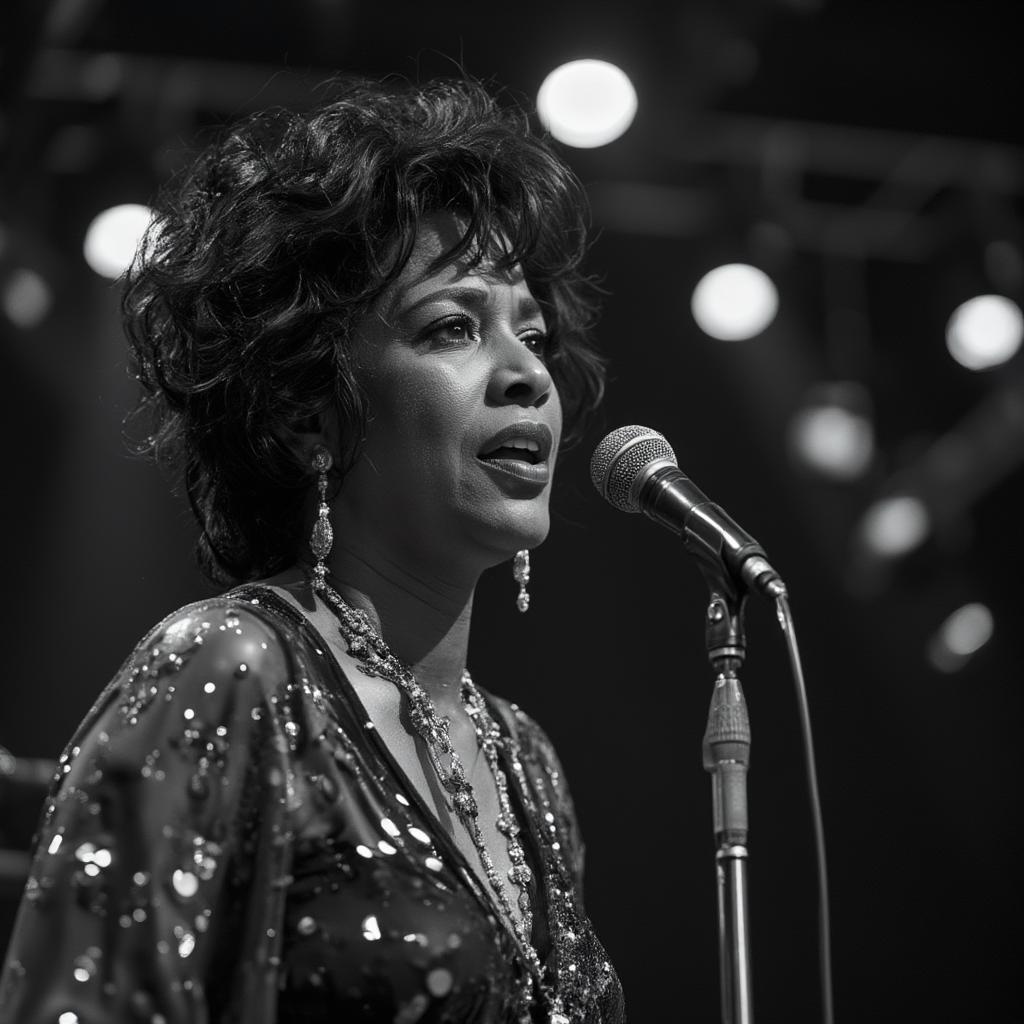 aretha franklin performing on stage