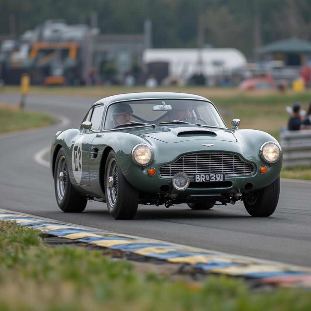 Aston Martin DB3 Race Track Action