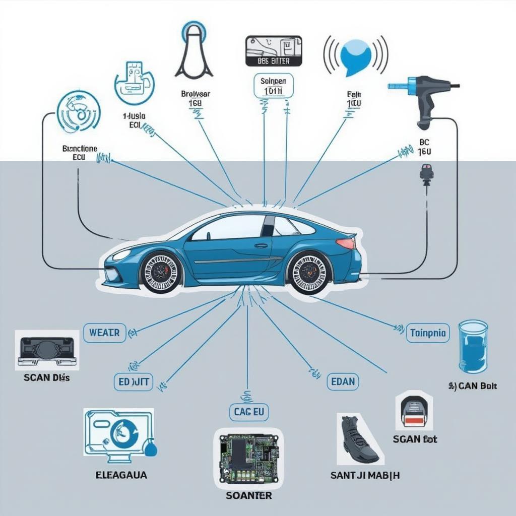 automotive sensor data network diagram