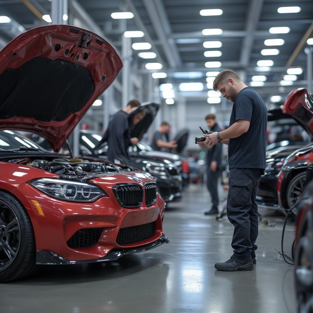 automotive training at a specialized center