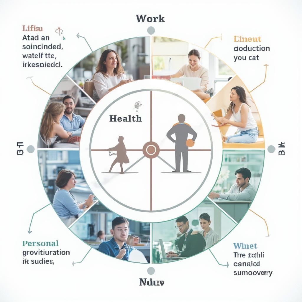 balanced lifestyle illustrated as a graph