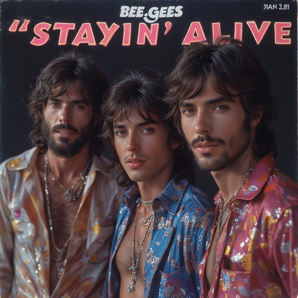 Bee Gees Stayin Alive album cover