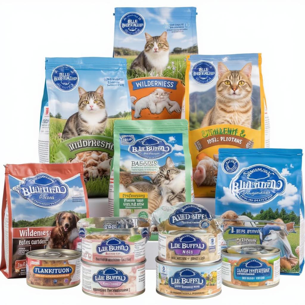 blue buffalo cat food selection