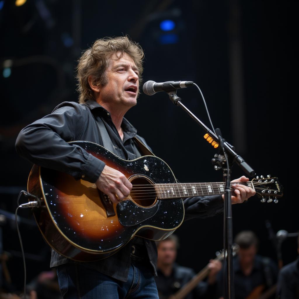 bob dylan acoustic guitar performance