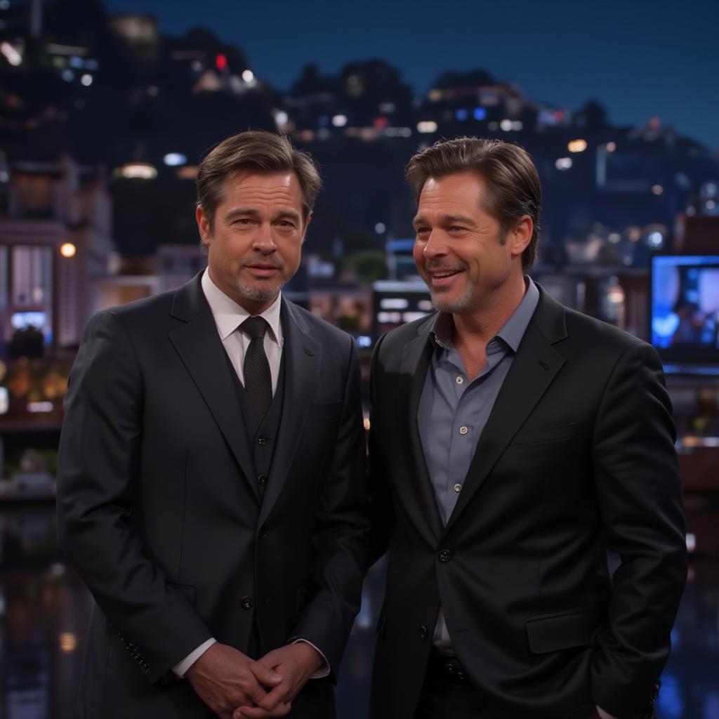 brad pitt jimmy kimmel prank