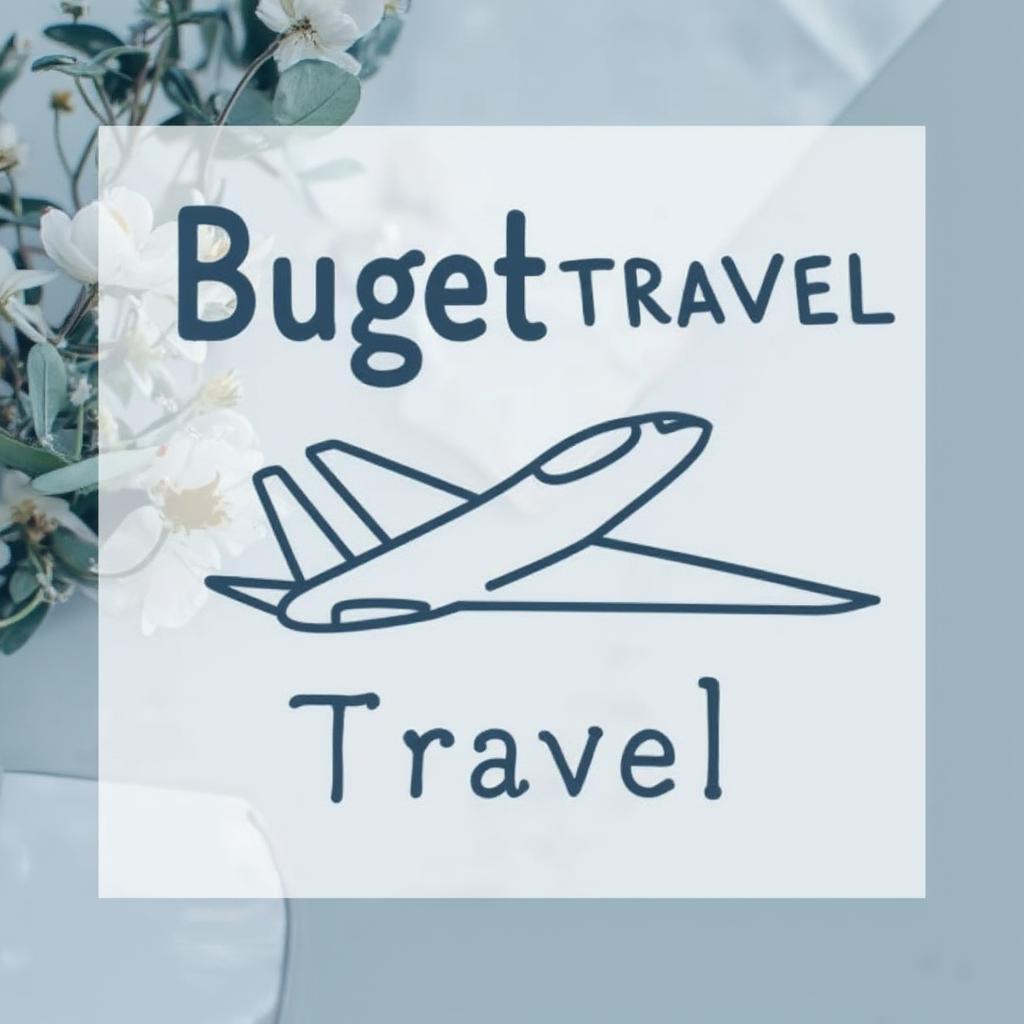 Budget Travel with Airplane Graphic