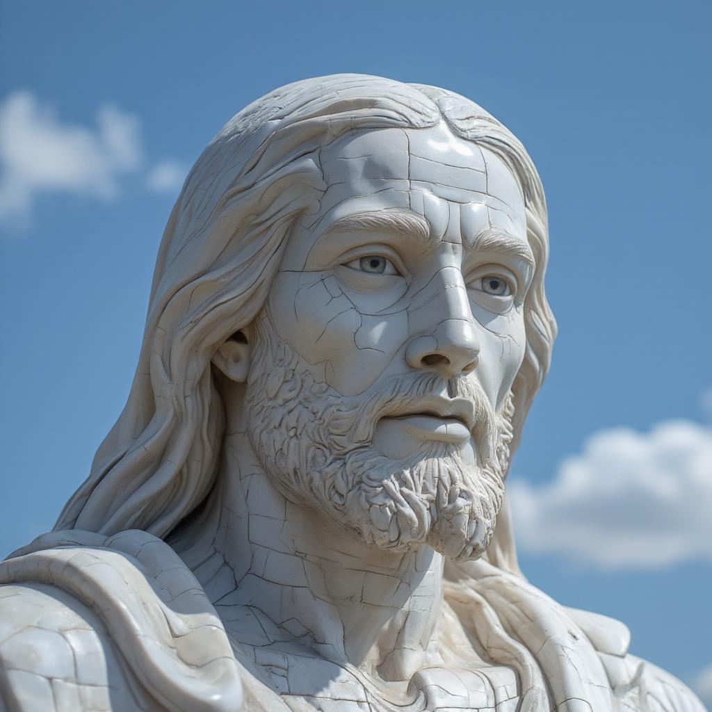 close up christ redeemer statue