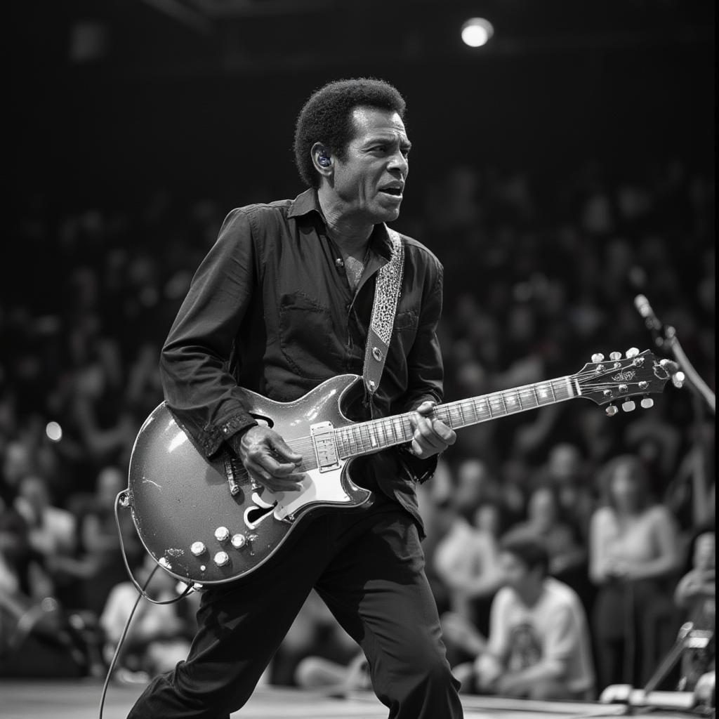 chuck berry iconic duckwalk guitar performance