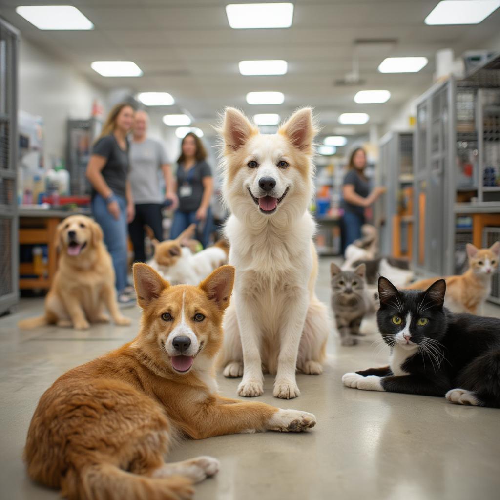 various cats and dogs at cotswold