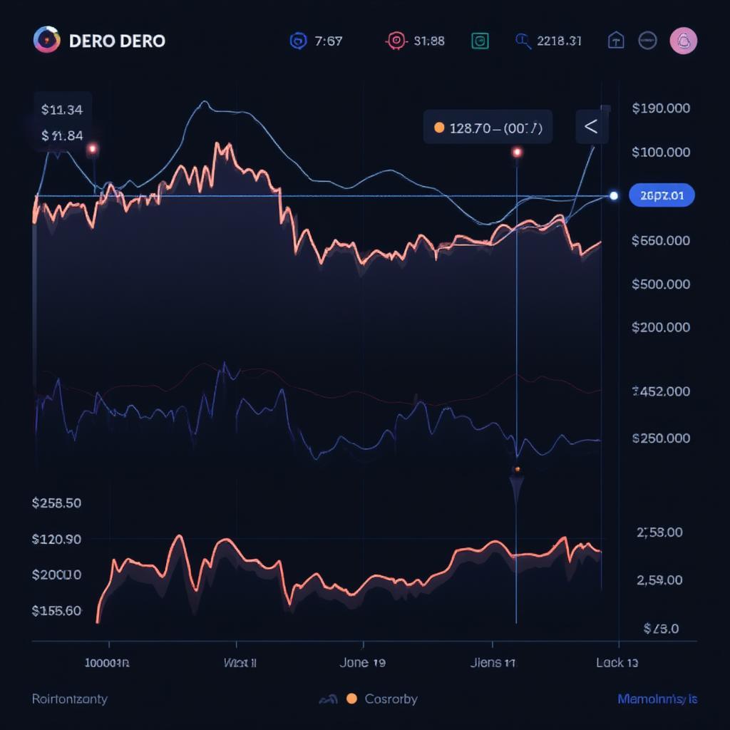 Dero price chart analysis showing volatility