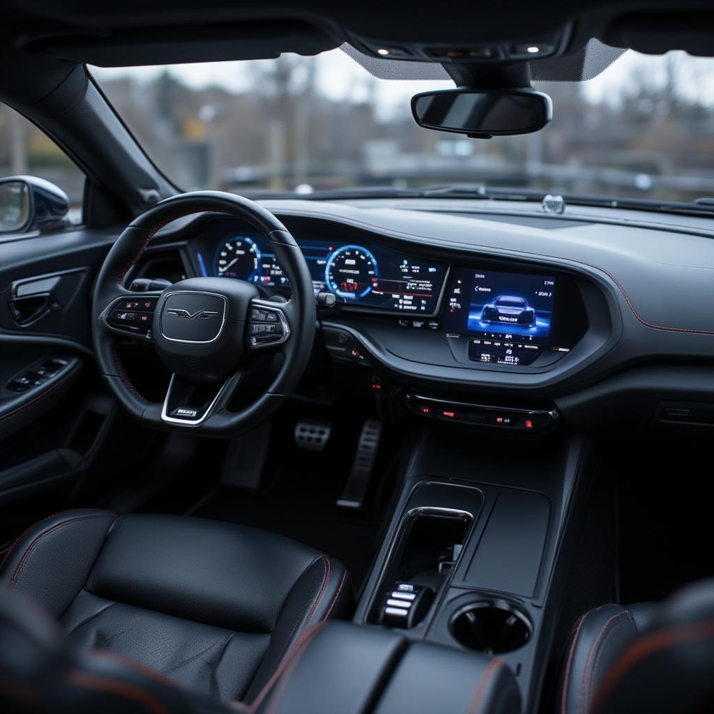 interior of dodge electric car 2024