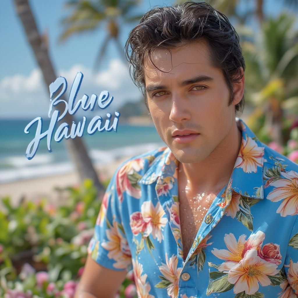 elvis presley blue hawaii album cover