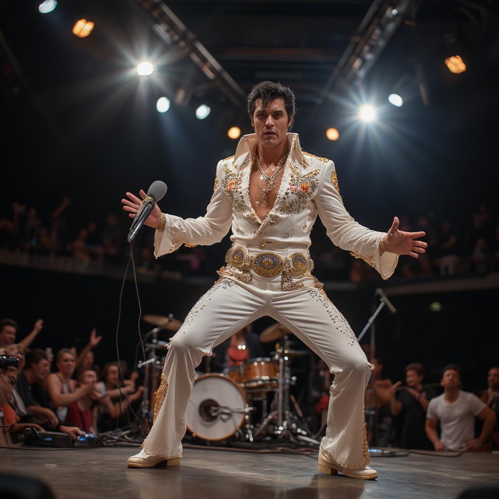 elvis presley medley energetic performance on stage