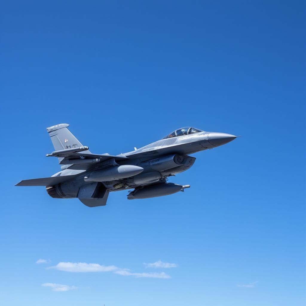 f16 flying at high speed