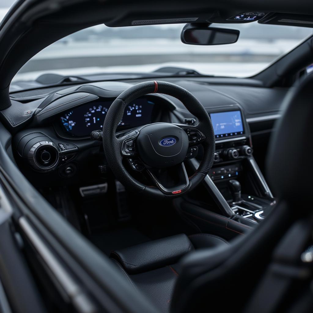 Interior view of a 2020 Ford GT