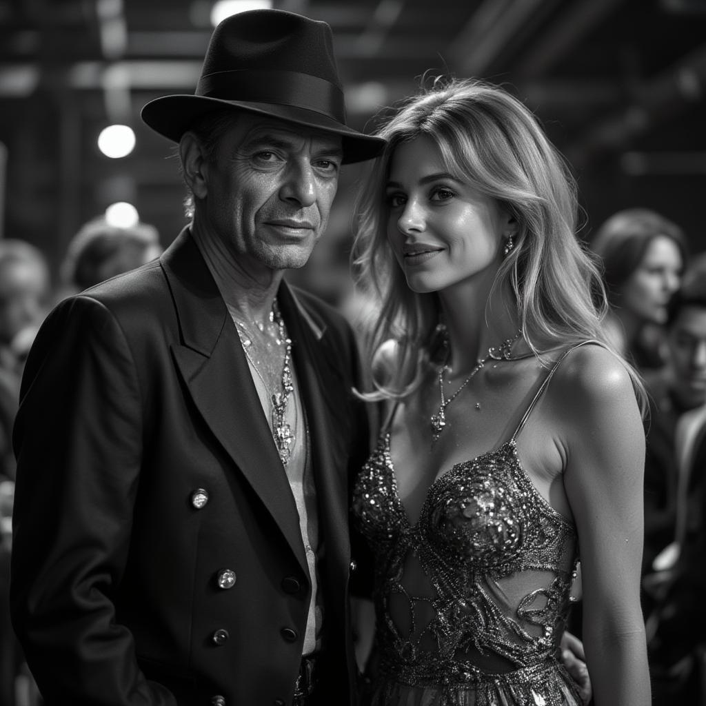 frank sinatra and nancy smiling together backstage