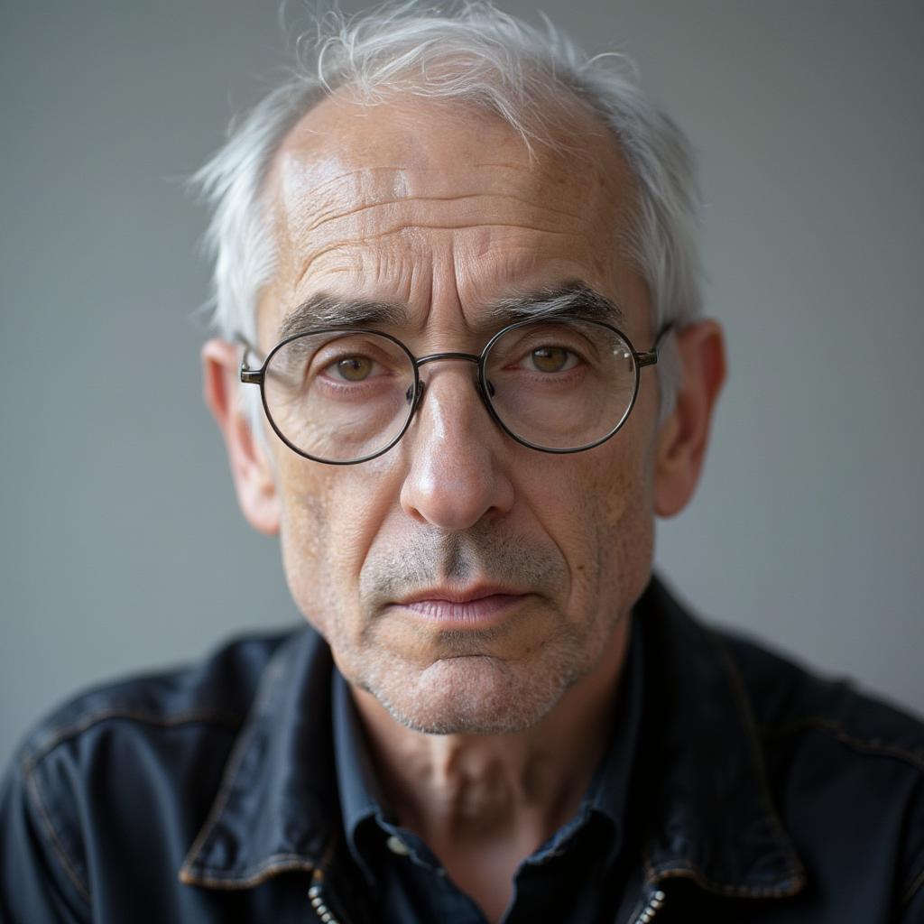 greil marcus portrait serious look