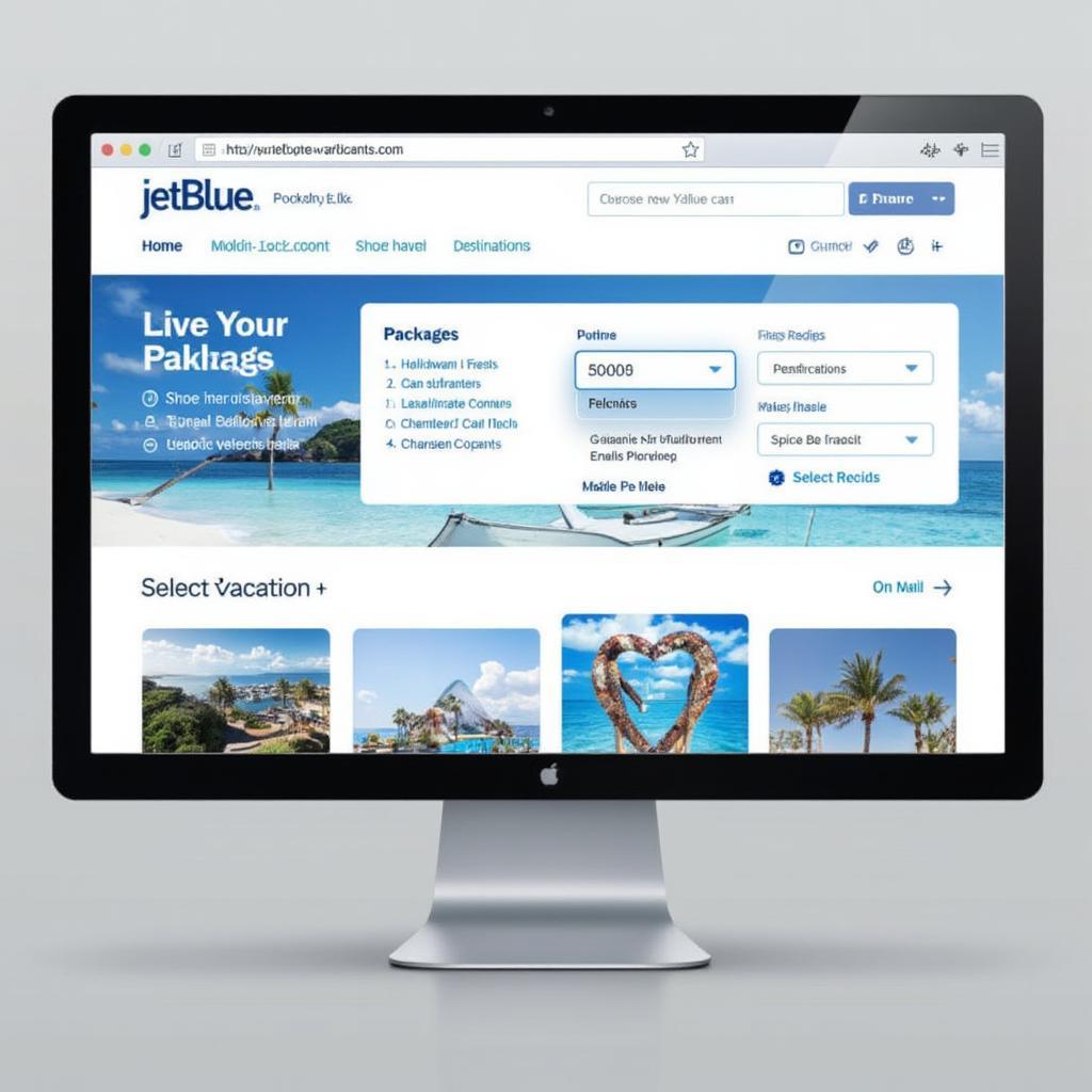 jetblue vacation booking website