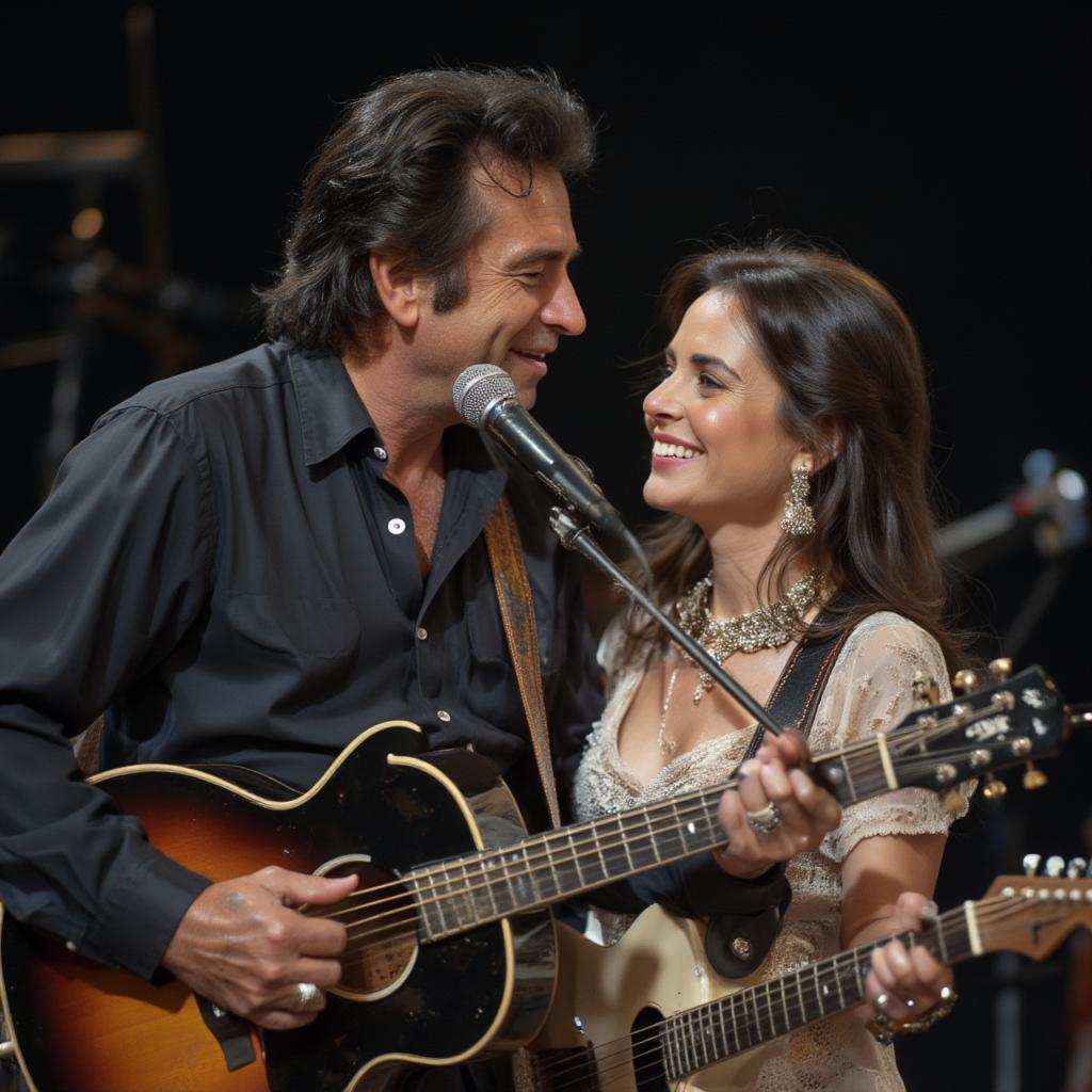 johnny cash june carter performing