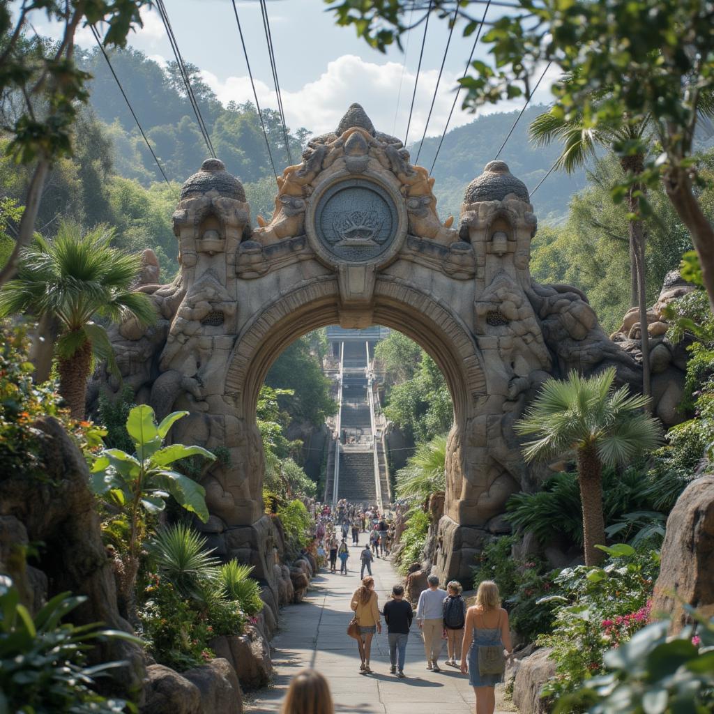 jurassic world main gate