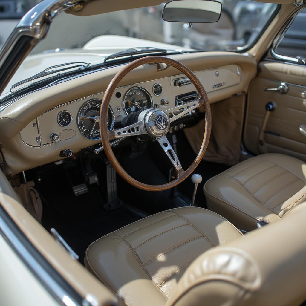 vw karmann ghia interior vintage look