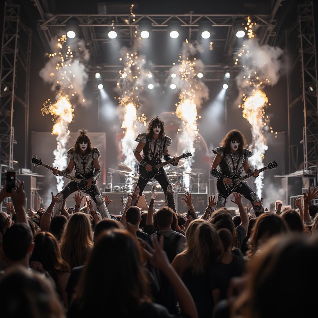 kiss rock band intense live show