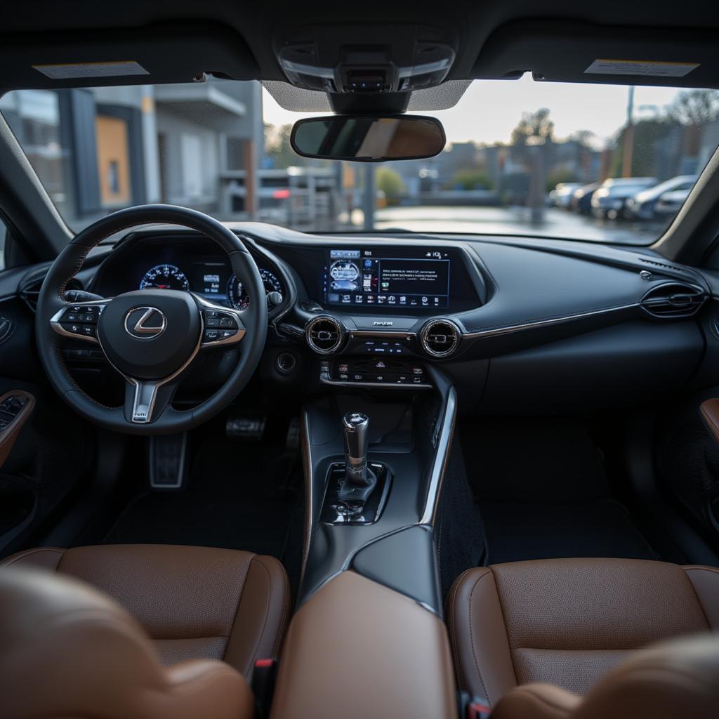 Lexus LC 500h interior displaying advanced technology and premium materials