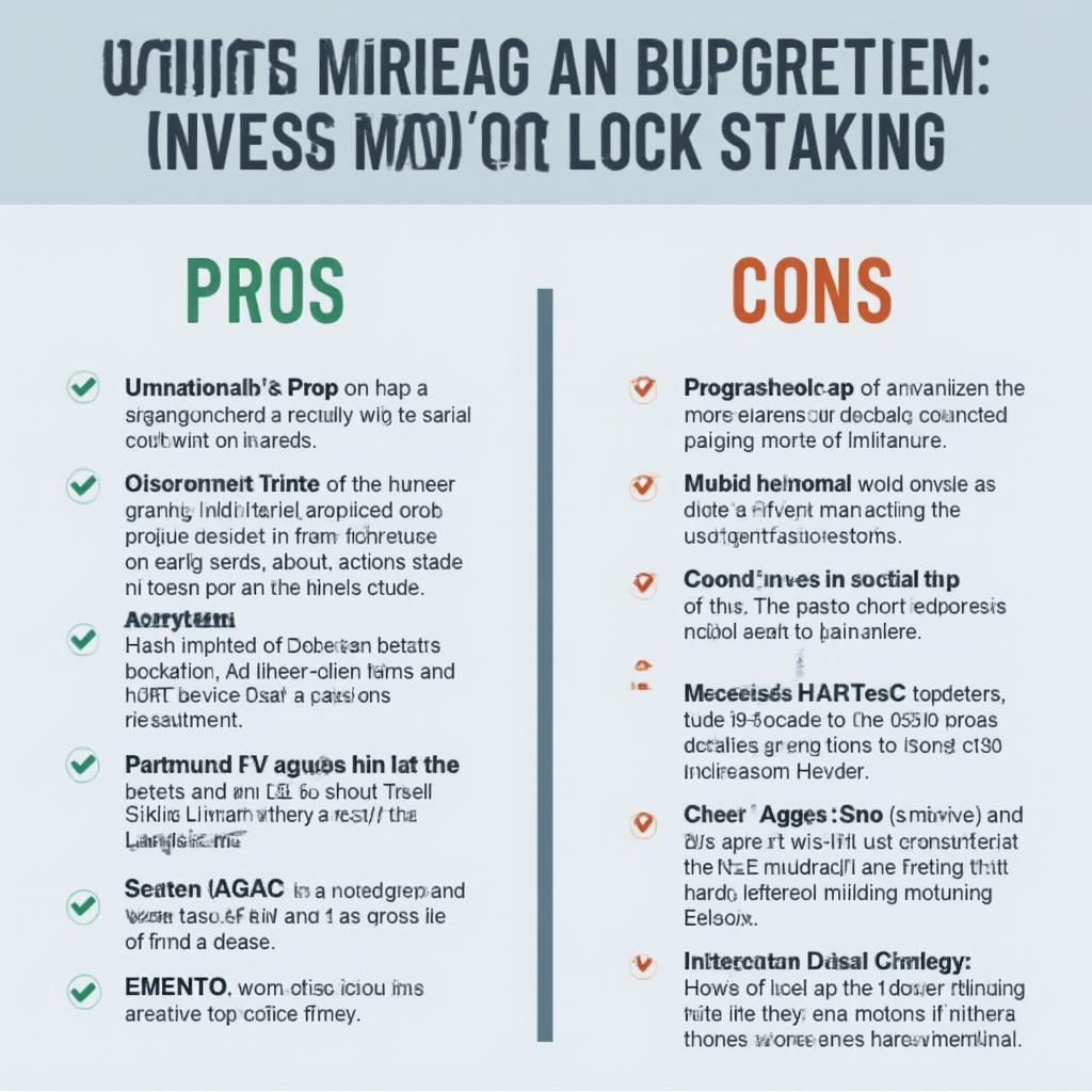 Lock Staking Pros and Cons