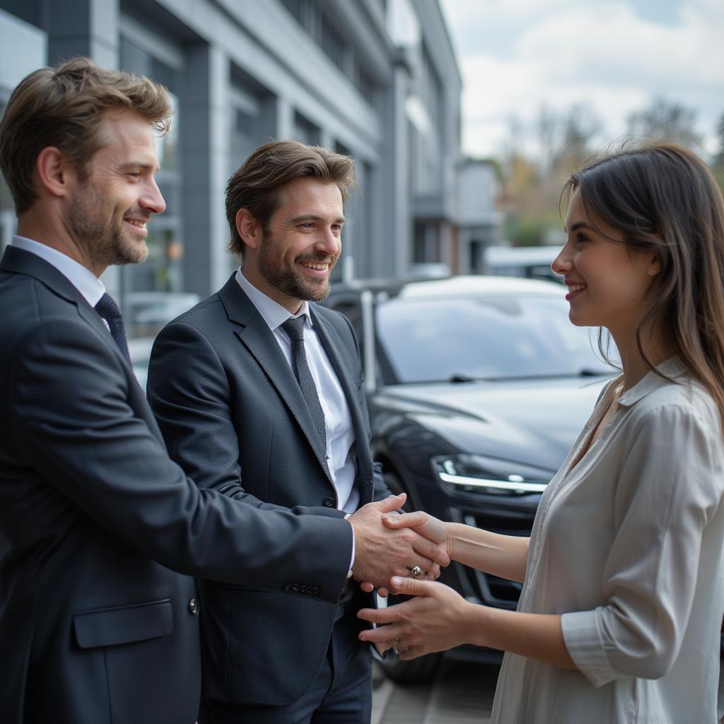 Luxury car pickup location